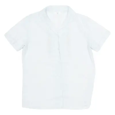 Embroidered Womens Shirt Blue Collared S
