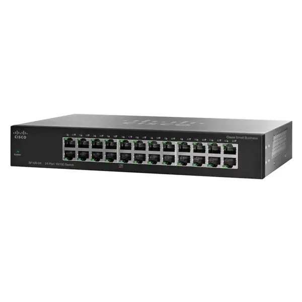 SF100-24-UK-RF Cisco Small Business 100 Series SF100-24 24 x 10/100Base-TX RJ-45 Ports Layer 2 Unmanaged Fast Ethernet Networ...