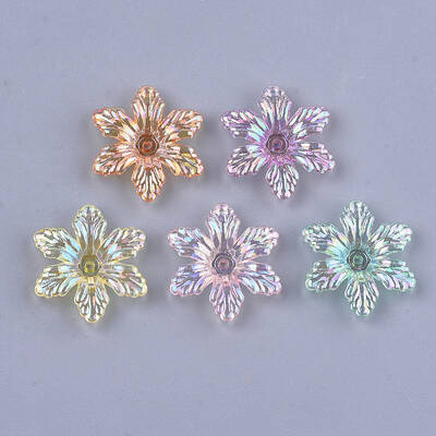 Transparent Acrylic Bead Caps