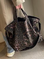 Fashion Leopard Pattern Tote Bag, Large Capacity Shoulder Bag for Women, Casual Trendy Versatile High-quality Daily Commuting...