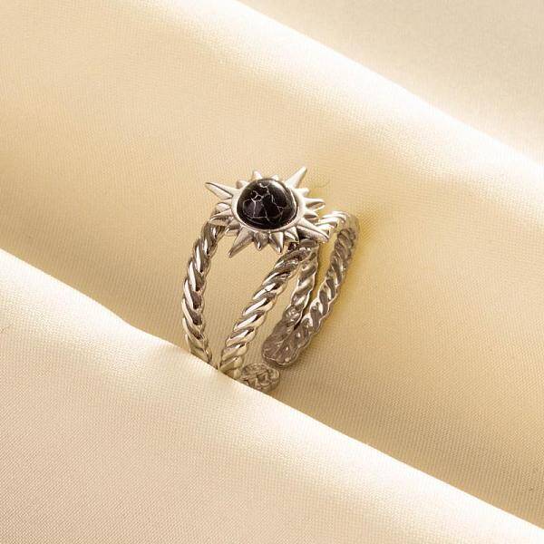 304 Stainless Steel Sun Cuff Rings