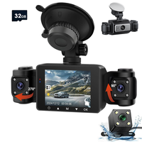 360° View 4 Channel Dash Cam Front and Rear Inside, 1080P Dashcam for Cars, 2.4\