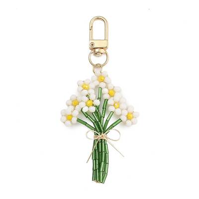 Flower Glass Seed Beads Pendant Decoration