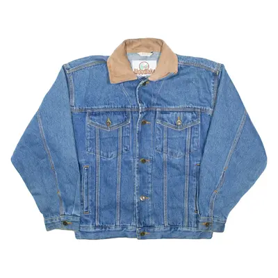 WOODLAKE Rock N Roll Marathon Mens Denim Jacket Blue S