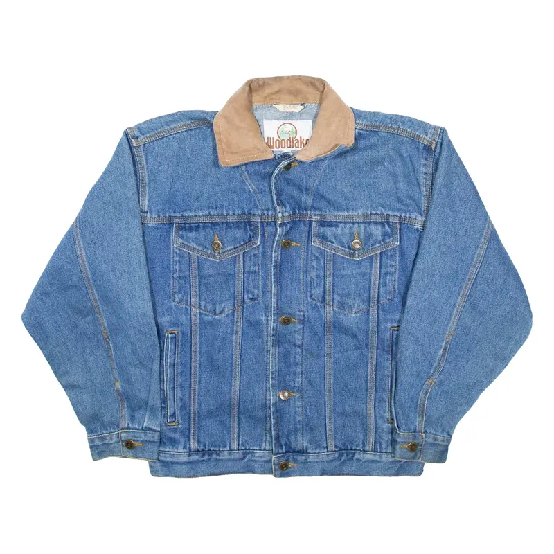 WOODLAKE Rock N Roll Marathon Mens Denim Jacket Blue S