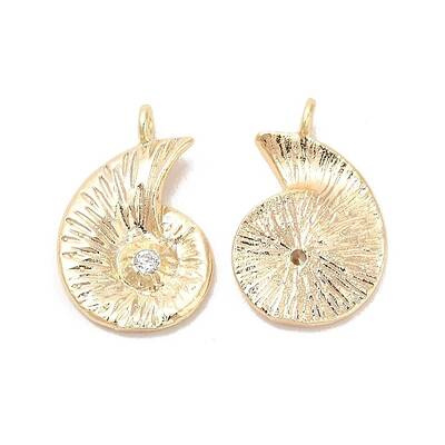 Brass Micro Pave Clear Cubic Zirconia Pendants