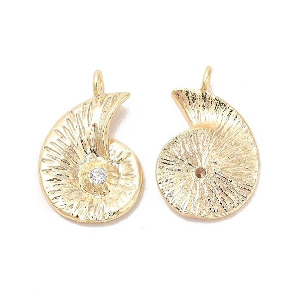 Brass Micro Pave Clear Cubic Zirconia Pendants