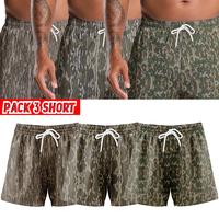 Pack 3 Camo Hunting Shorts With 5 Inch Inseam, Perfect for the Gym, Basketball Camo Mesh Short, Gift for him, Gift For Her, G...