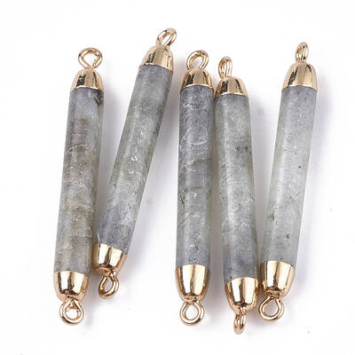 Electroplate Natural Labradorite Links connectors