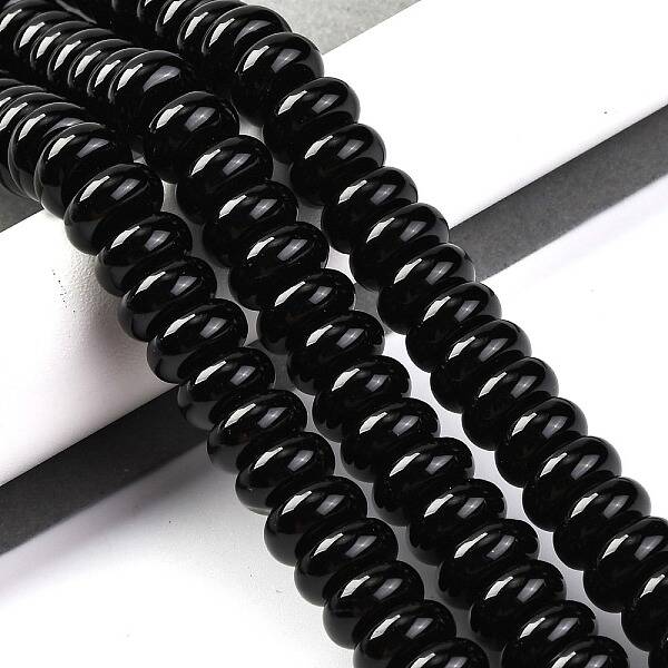 Natural Black Agate(Dyed & Heated) Beads Strands