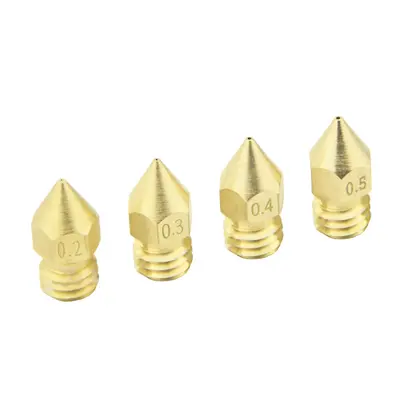 Nozzle Kit 5PCS MK8 Brass Nozzles
