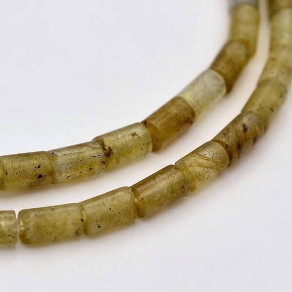 Column Natural Labradorite Beads Strands