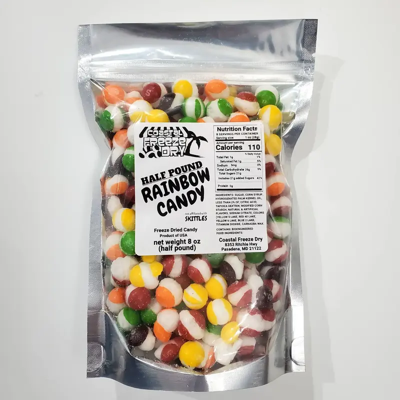 Half Pound bag - Freeze Dried Rainbow Candy Snack Candies Sweet Bites