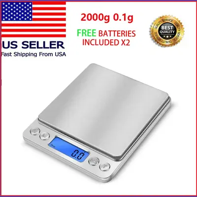 2000g 0.1g Accurate Jewelry Gold Coin Food Gram Pocket Digital Scale Silver For Gold & Silver Jewelry Kitchen Weight Scale