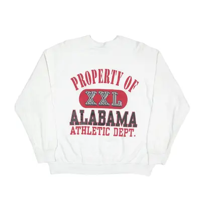 ARTEX Property Of Alabama Sweatshirt White Mens 2XL