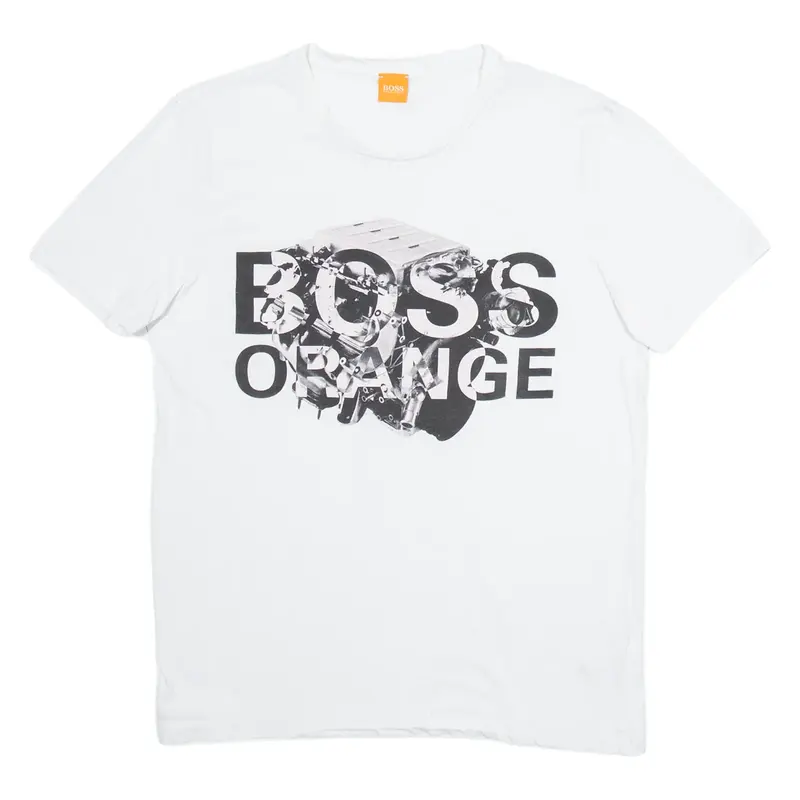 BOSS Orange Mens T-Shirt White L