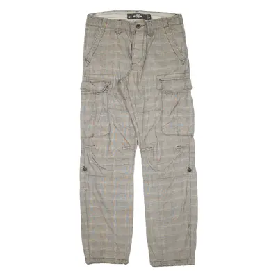 H&M Cargo Womens Trousers Grey Relaxed Straight W32 L32