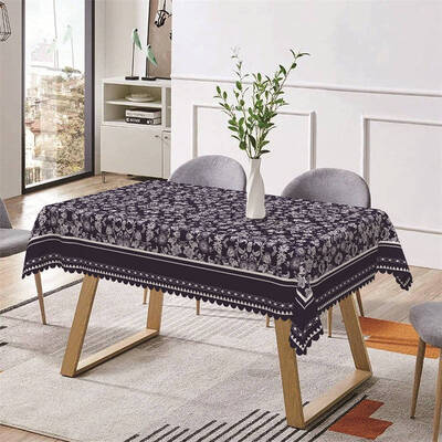 Blue Pattern Vintage Ethnic Rectangle Tablecloth - Aperturee