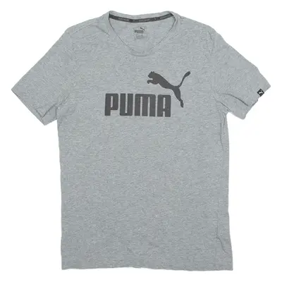 PUMA Mens T-Shirt Grey Crew Neck M