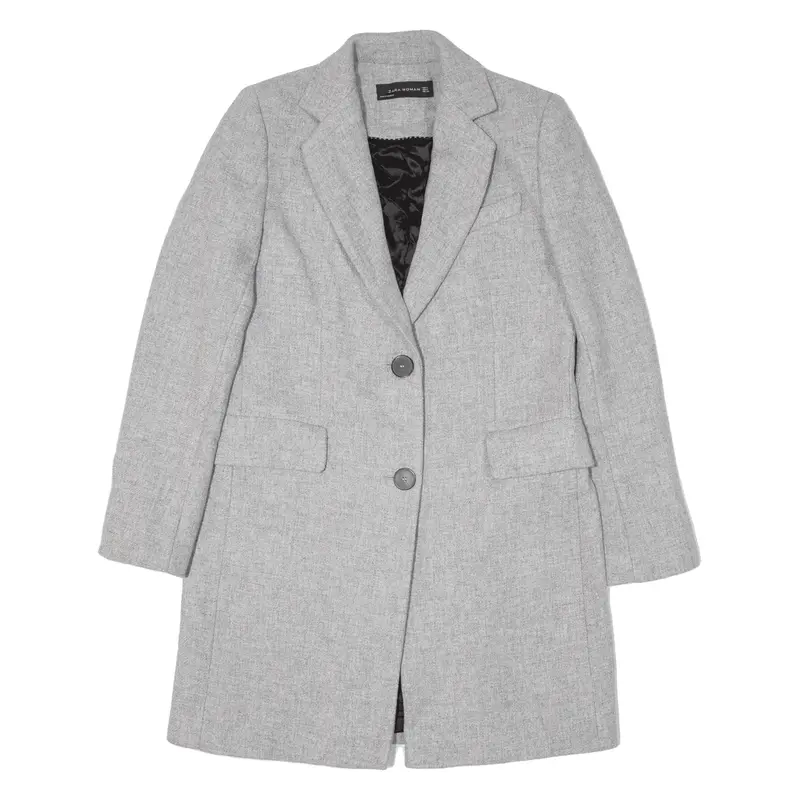 ZARA Pea Coat Grey Womens S