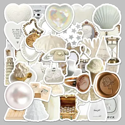 50 Sheets/pack Cartoon Creative Graffiti Decorative Sticker, Fashion Waterproof Sticker, Use For DIY Scrapbook Water Bottle D...