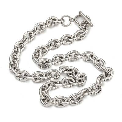 304 Stainless Steel Cable Chain Necklaces for Men Women