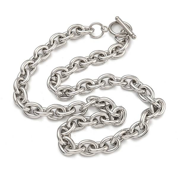 304 Stainless Steel Cable Chain Necklaces for Men Women