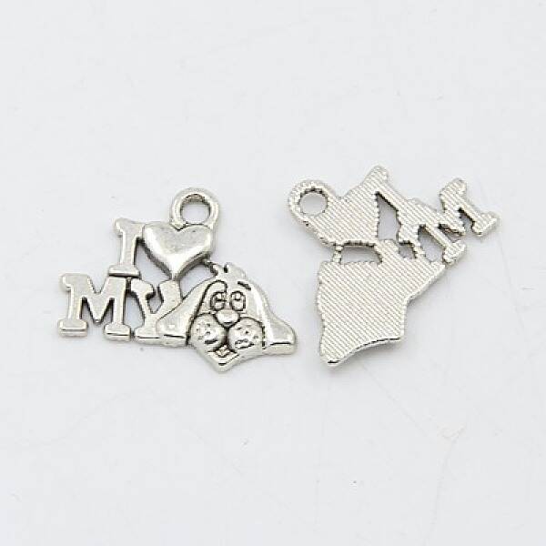 Tibetan Style Alloy Puppy Pendants