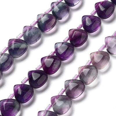Natural Purple Fluorite Beads Strands