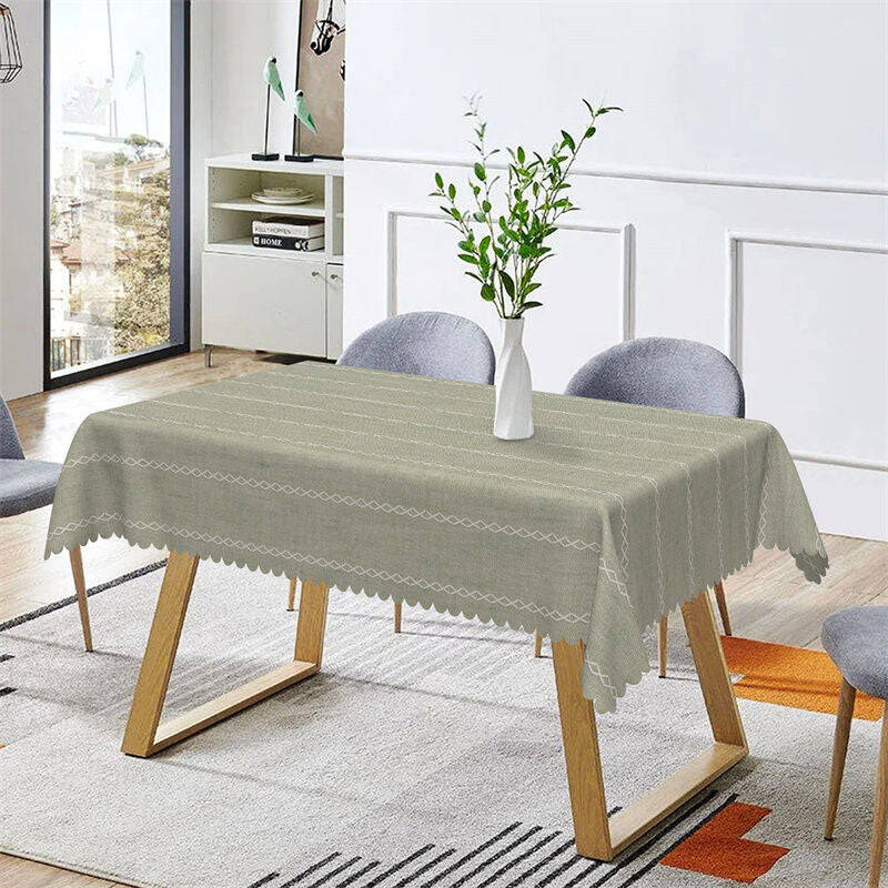 Simple Argyle Horizontal Stripes Rectangle Tablecloth - Aperturee