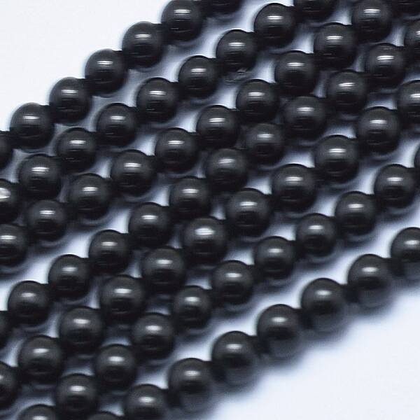 Natural Black Tourmaline Beads Strands