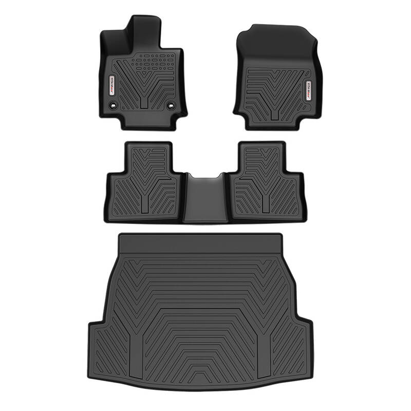 YITAMOTOR® Floor Mats Compatible with 2019-2024 Toyota RAV4 , Custom Fit Black TPE Floor Liners, 1st & 2nd  & Cargo liners R...