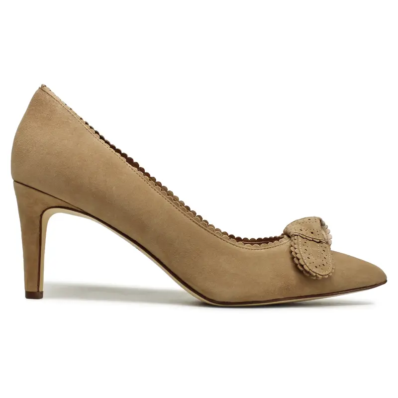 Cole Haan Bellport Bow Pump Suede Women's Slip On Shoes - Blush Tan - Size:US 9 Women