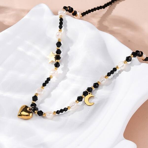 304 Stainless Steel Heart Pendant Necklaces
