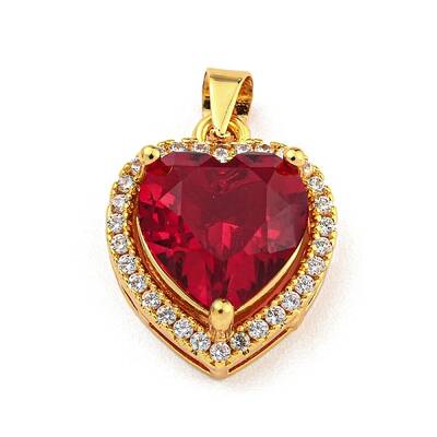 Rack Plating Brass Micro Pave Cubic Zirconia Pendants