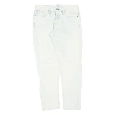 LEVI'S Distressed Made And Crafted Womens Jeans White Slim Straight W26 L28