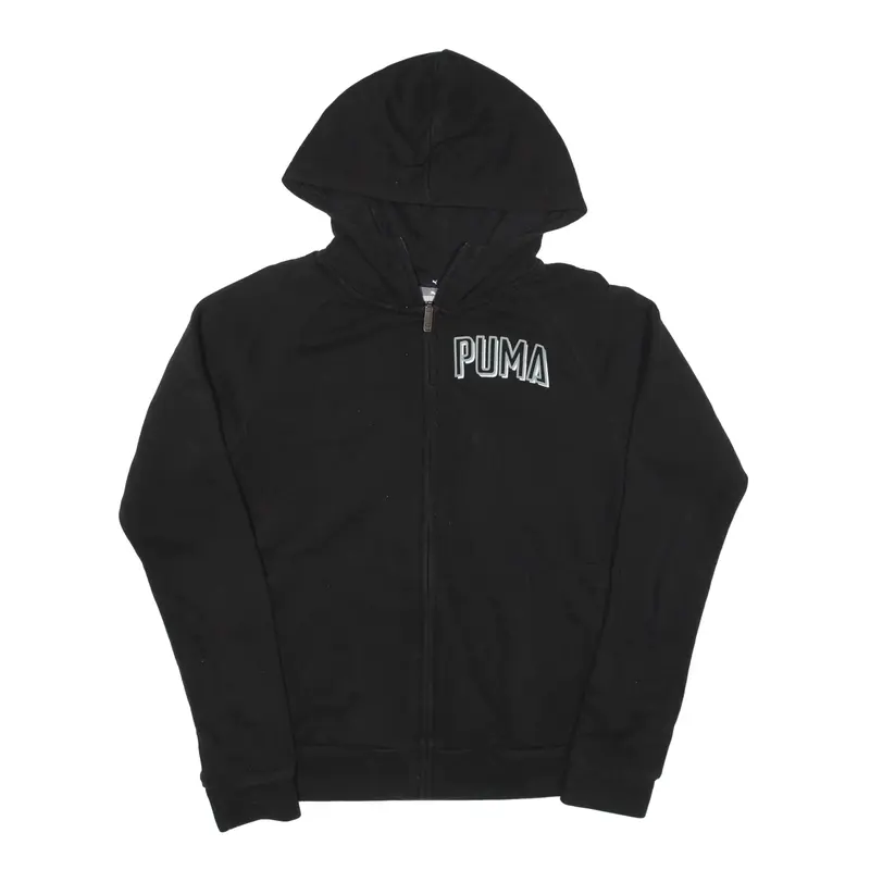 PUMA Hoodie Black Full Zip Womens S