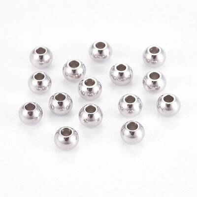 Non-Tarnish 304 Stainless Steel Smooth Round Beads