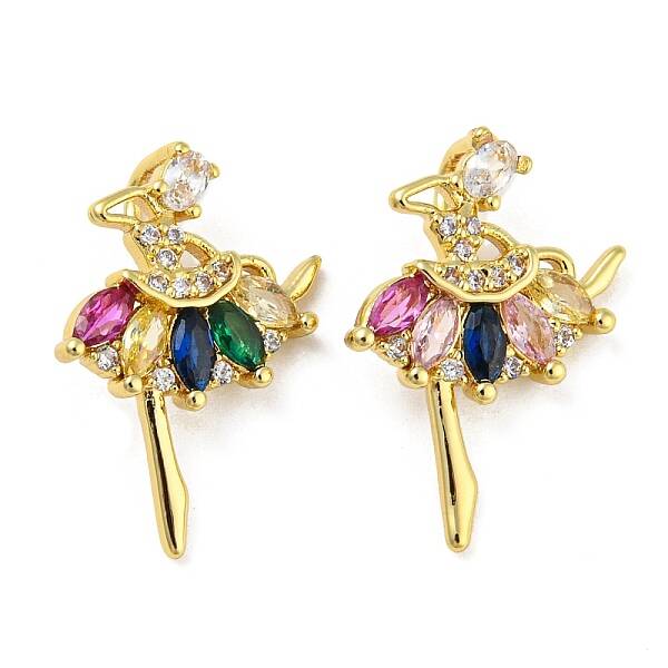 Rack Plating Brass Cubic Zirconia Pendants