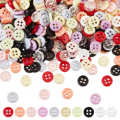 500Pcs 10 Colors Nylon Buttons