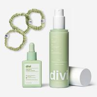 Divi Scalp & Hair Health 101 Kit, Serum, Leave-In Conditioner, & Scrunchies - Choose Your Pack Size Haircare Lightweight Sham...