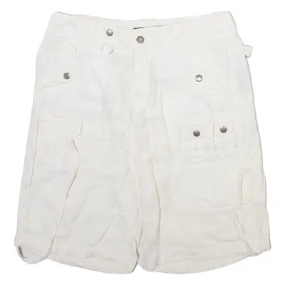 RALPH LAUREN Womens Cargo Shorts White M W30
