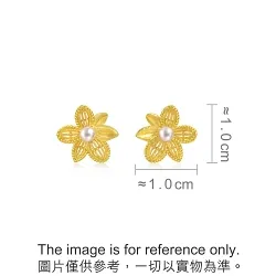 'Taffy' 999.9 Gold Pearl Earrings