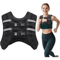 Weighted Vest, 6lb/8lb/12lb/16lb/20lb/30lb for Men, Women with Reflective Stripe, Weight Vests Adjustable for Workout, Streng...
