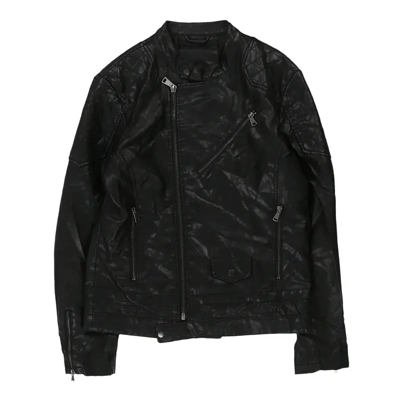 Unbranded Leather Jacket - XL Black Polyurethane