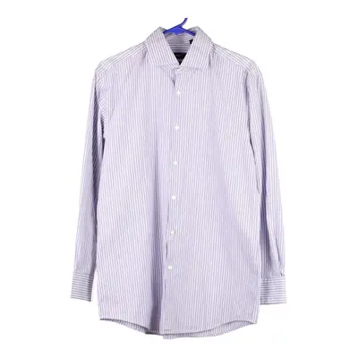 Boss Striped Shirt - Large Purple Cotton