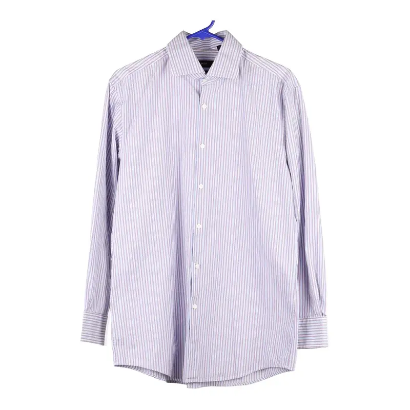 Boss Striped Shirt - Large Purple Cotton