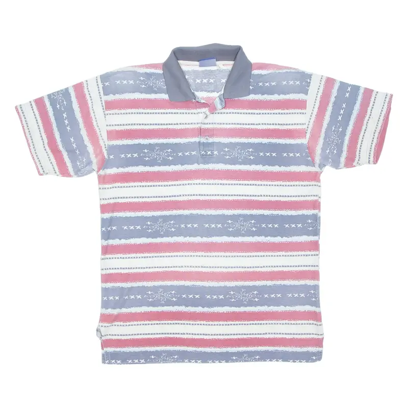 AUTHENTIC Mens Polo Shirt Red Striped S