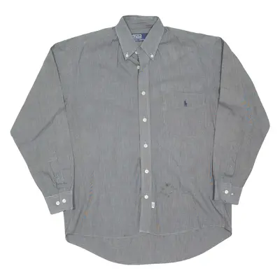 POLO RALPH LAUREN Mens Shirt Black Check Long Sleeve M