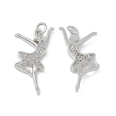 Brass Micro Pave Cubic Zirconia Pendants